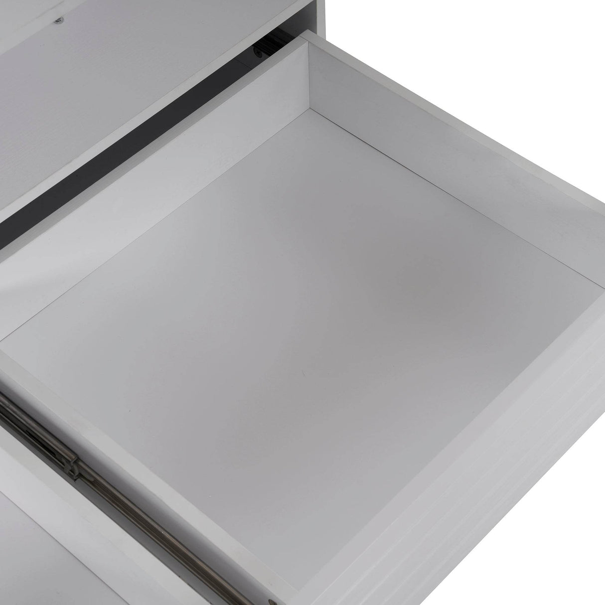 Modern White LED Lighting Coffee Table With Drawers - Sleep Galleria