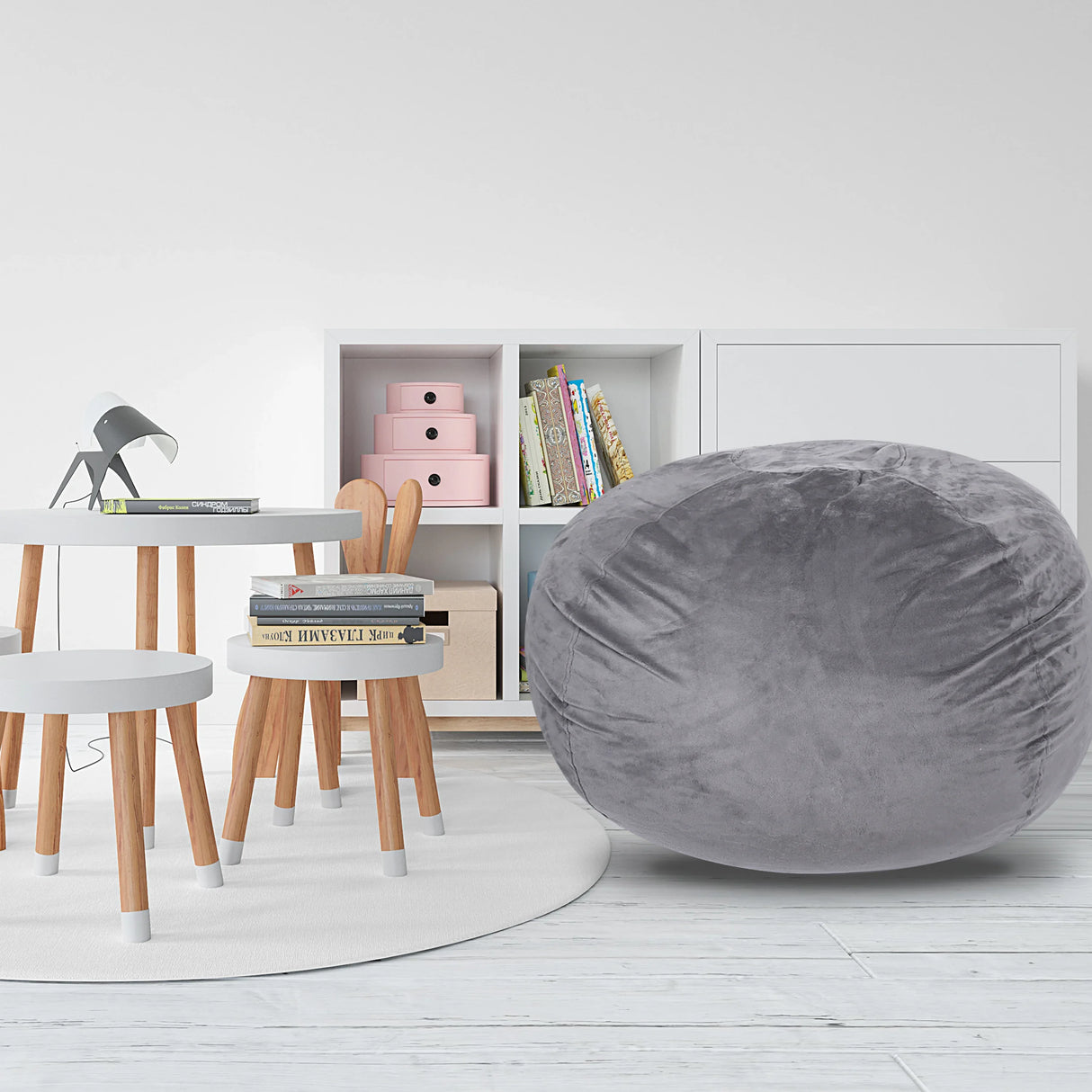 Minky Velvet Memory Foam Bean Bag Chair - Omega Lifestyles