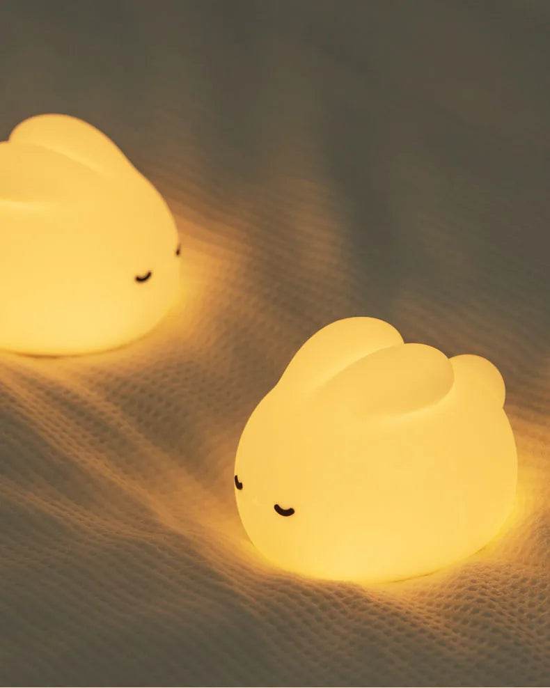 Cute Bunny Silicone Rechargeable LED Night Light - Sleep Galleria