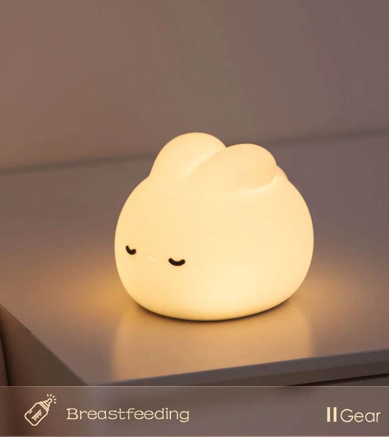 Cute Bunny Silicone Rechargeable LED Night Light - Sleep Galleria