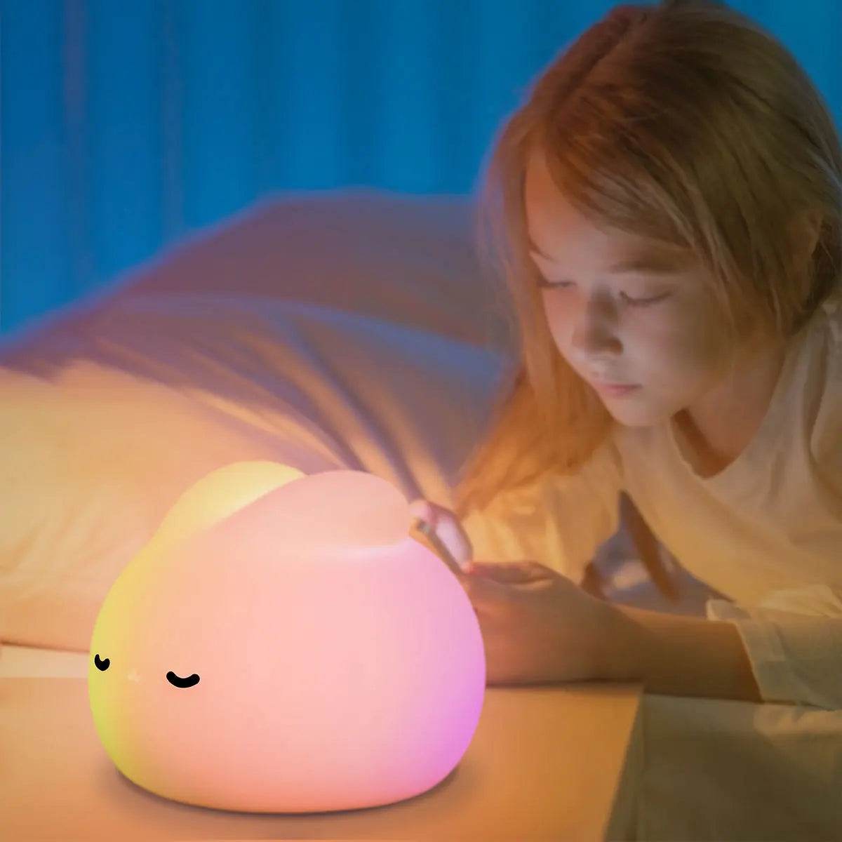 Cute Bunny Silicone Rechargeable LED Night Light - Sleep Galleria