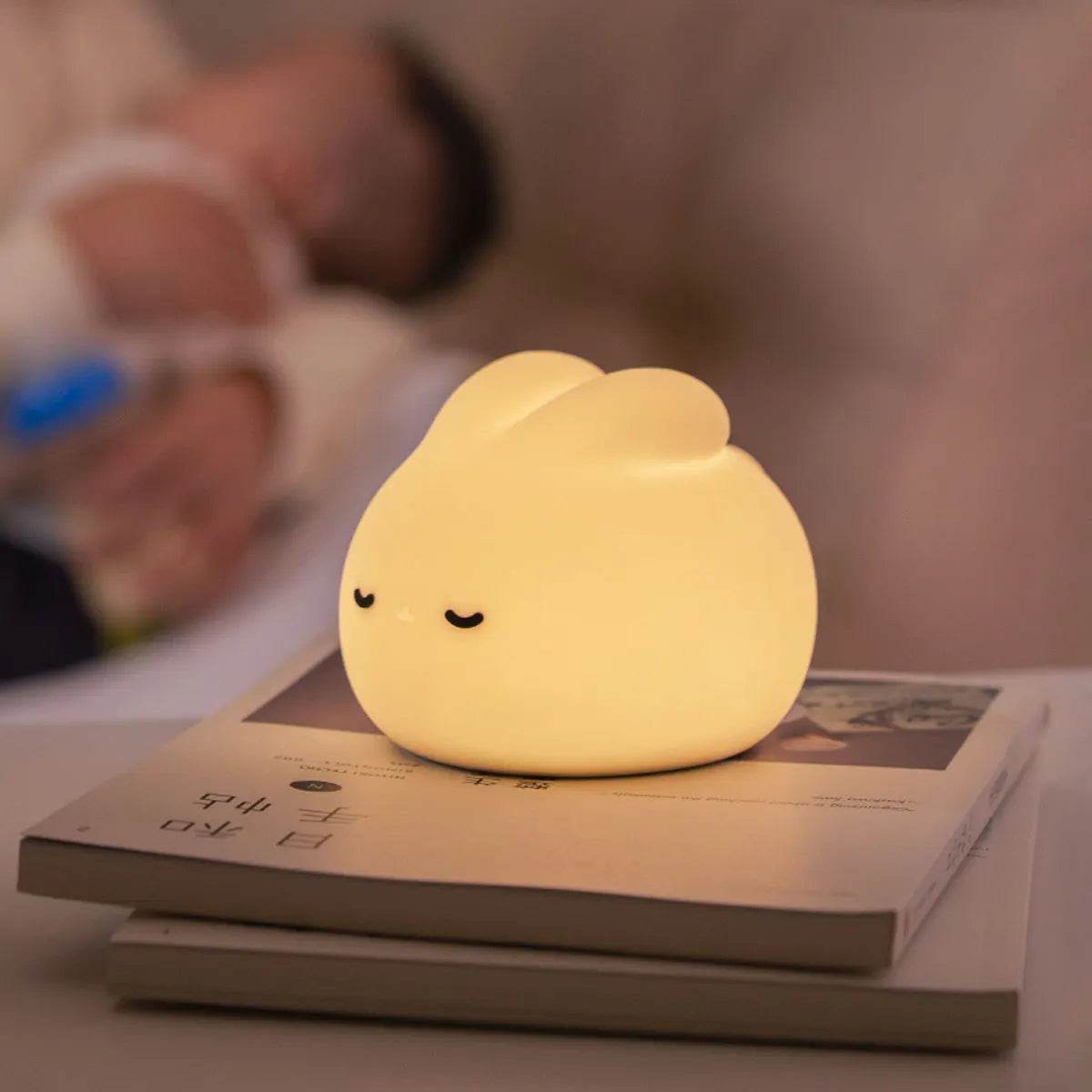 Cute Bunny Silicone Rechargeable LED Night Light - Sleep Galleria