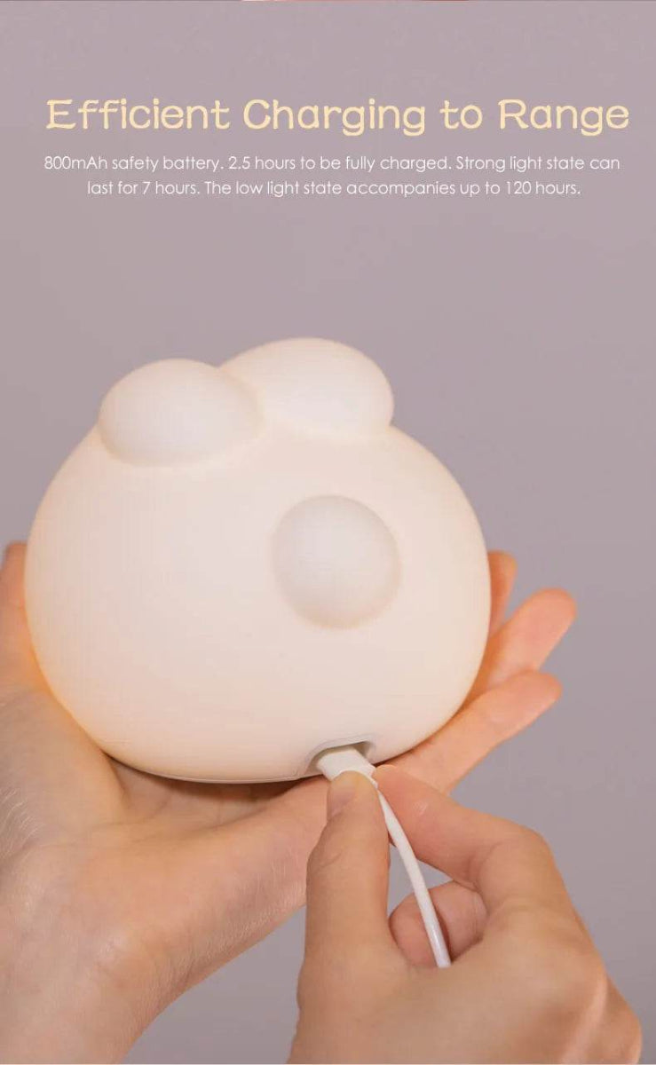 Cute Bunny Silicone Rechargeable LED Night Light - Sleep Galleria