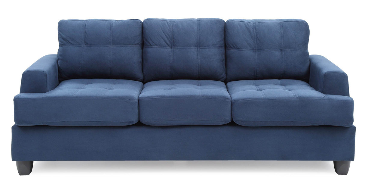 Transitional Micro Suede 3-Seat Sofa With Foam Cushions - Omega Lifestyles