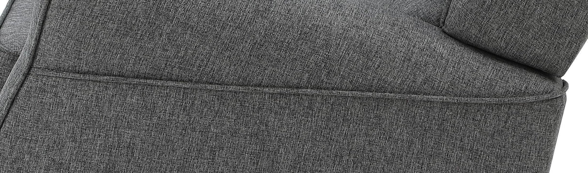 Gray Fabric Pocket Coil Rocking Chair With Wooden Legs - Omega Lifestyles