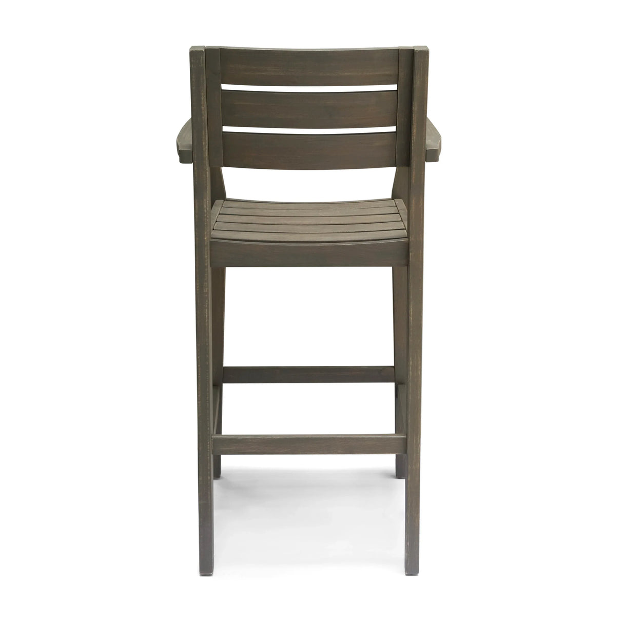 Sleek Grey Wood Outdoor Barstool - Omega Lifestyles