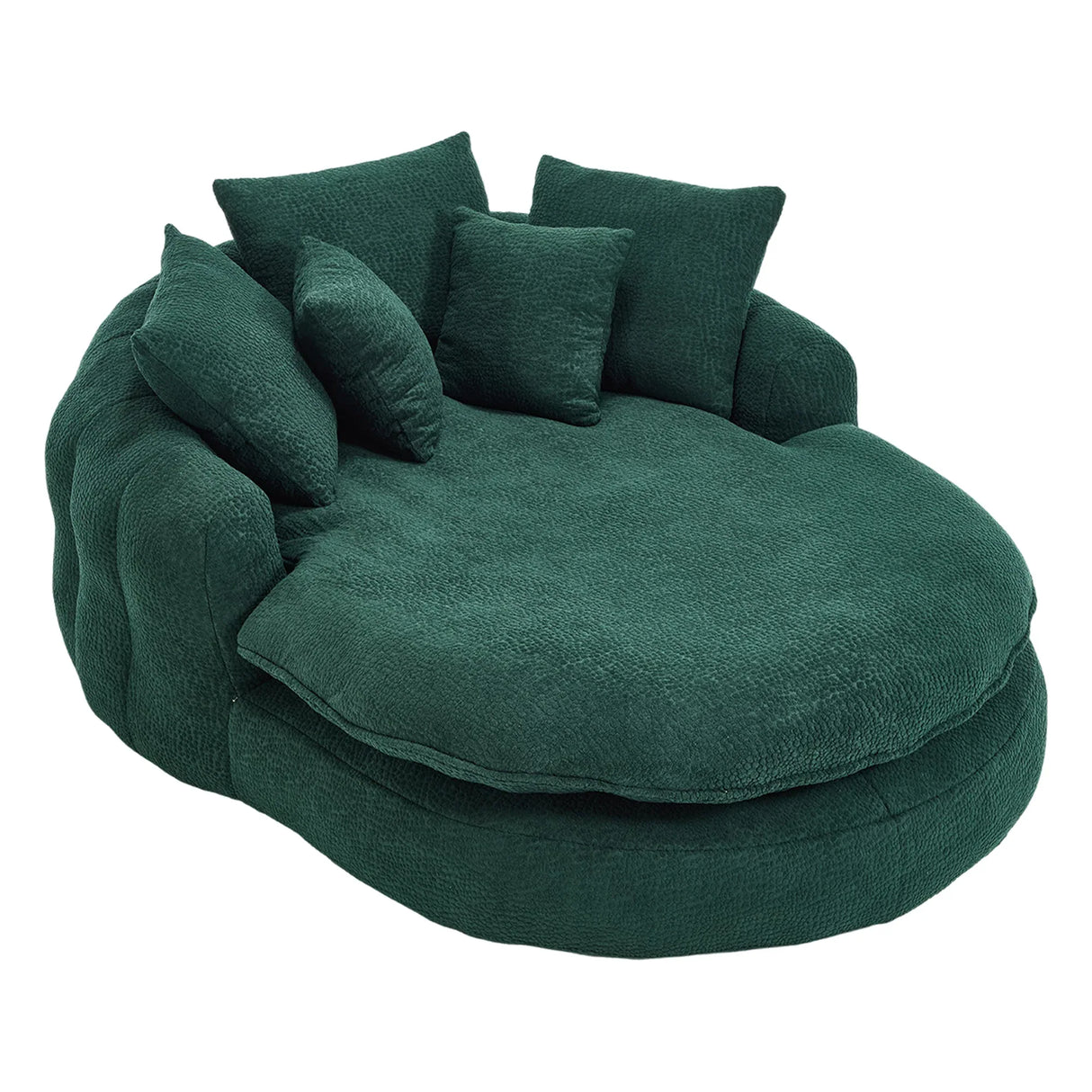 Oversized Chenille Memory Foam Bean Bag Sofa With Pillows - Omega Lifestyles