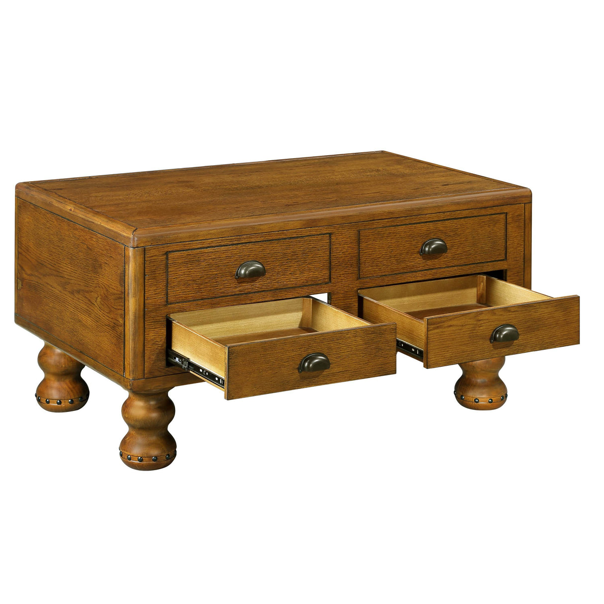 Solid Wood 40-Inch Antique Coffee Table With Drawers - Sleep Galleria