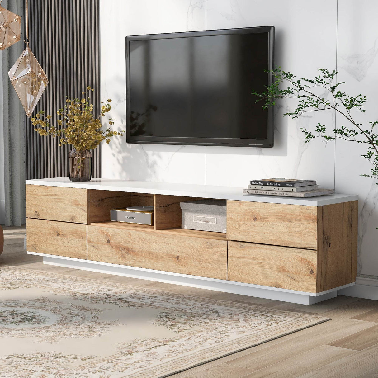 Modern TV Stand Media Console With Storage - Sleep Galleria