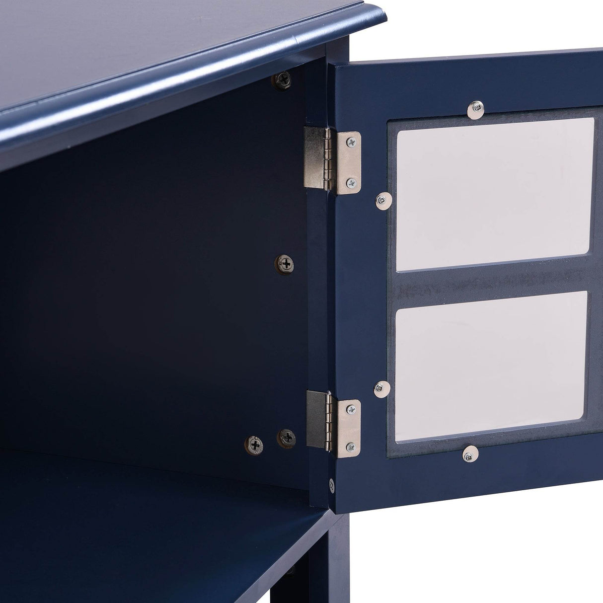 Modern Blue MDF TV Stand With Storage Cabinet - Sleep Galleria