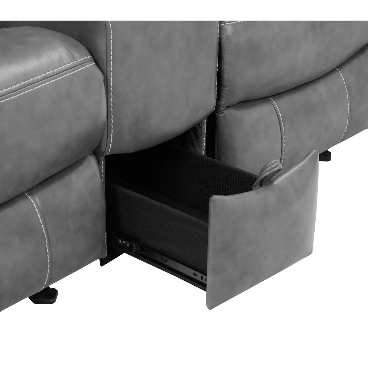 Grey Upholstered 2-Piece Manual Reclining Living Room Set - Omega Lifestyles