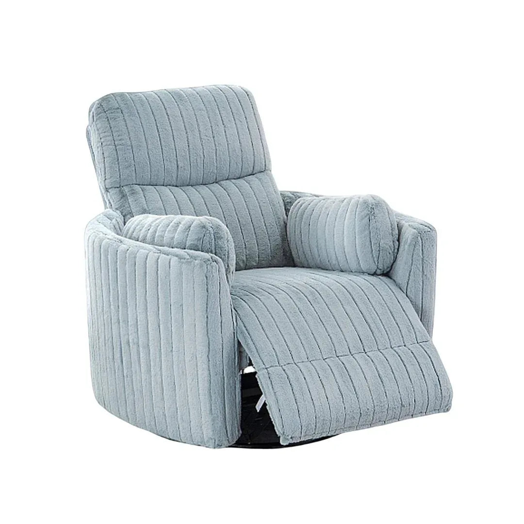 Contemporary Sky Blue Power Recliner Glider Swivel Chair - Omega Lifestyles