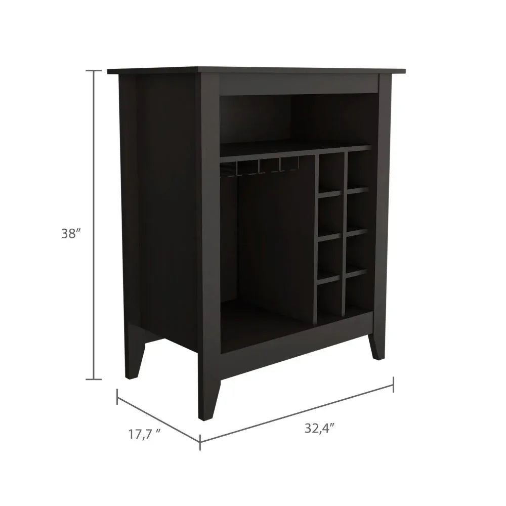 Multifunctional Particle Board Mojito Bar Cabinet With Wine Rack - Omega Lifestyles