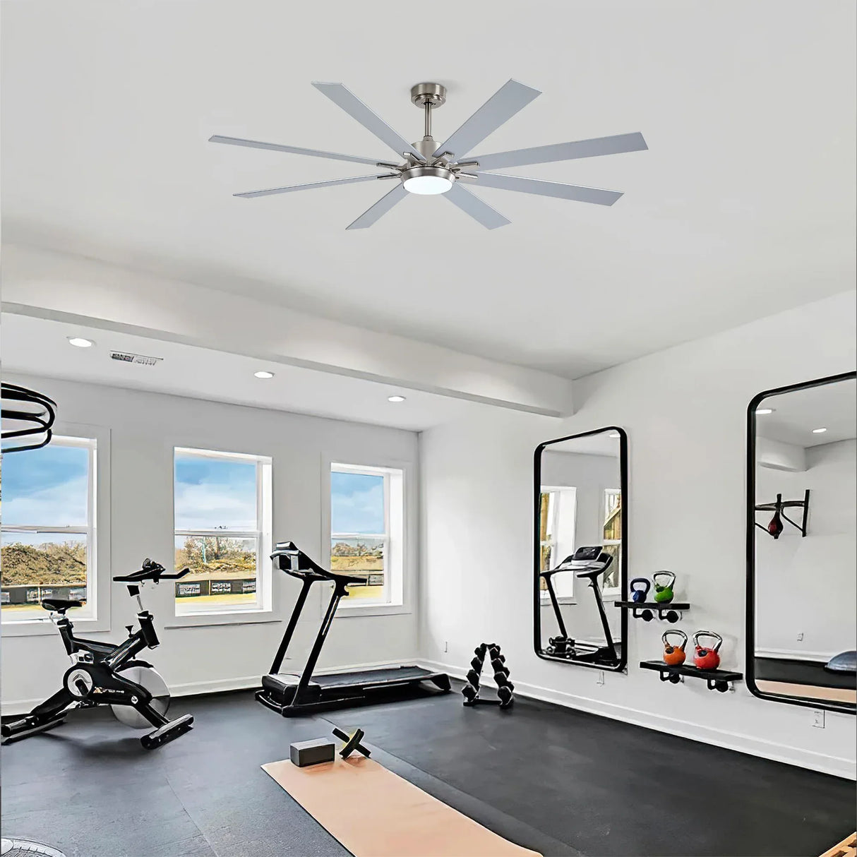 72-Inch Remote Control Modern Dimmable LED Ceiling Fan - Omega Lifestyles