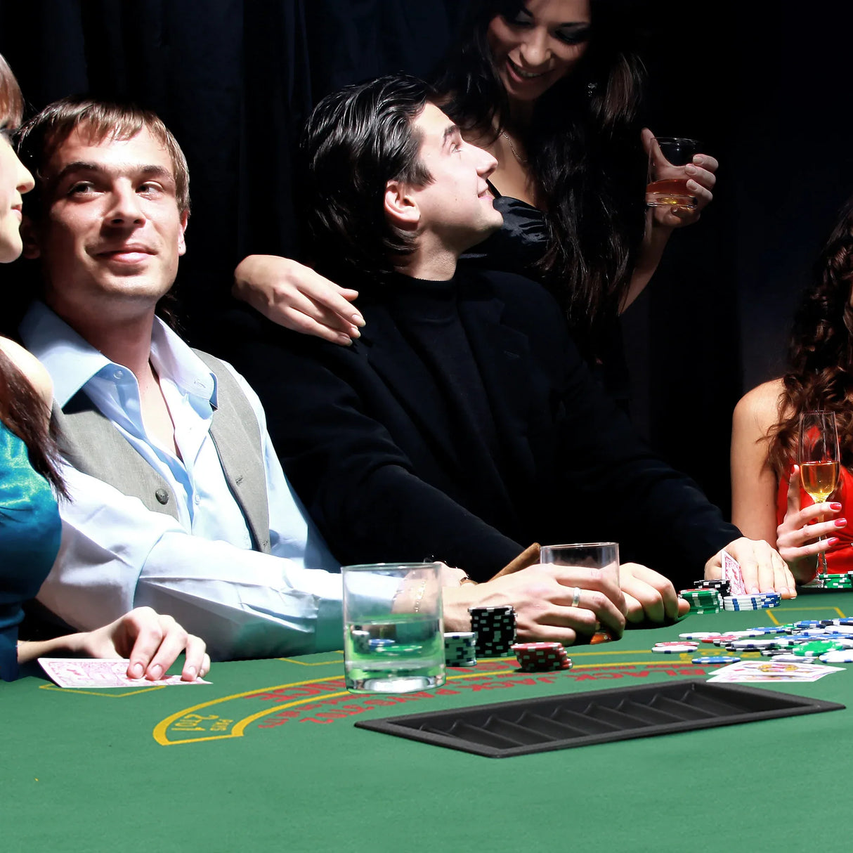 Foldable Half-Shape Professional Blackjack Poker Table - Omega Lifestyles