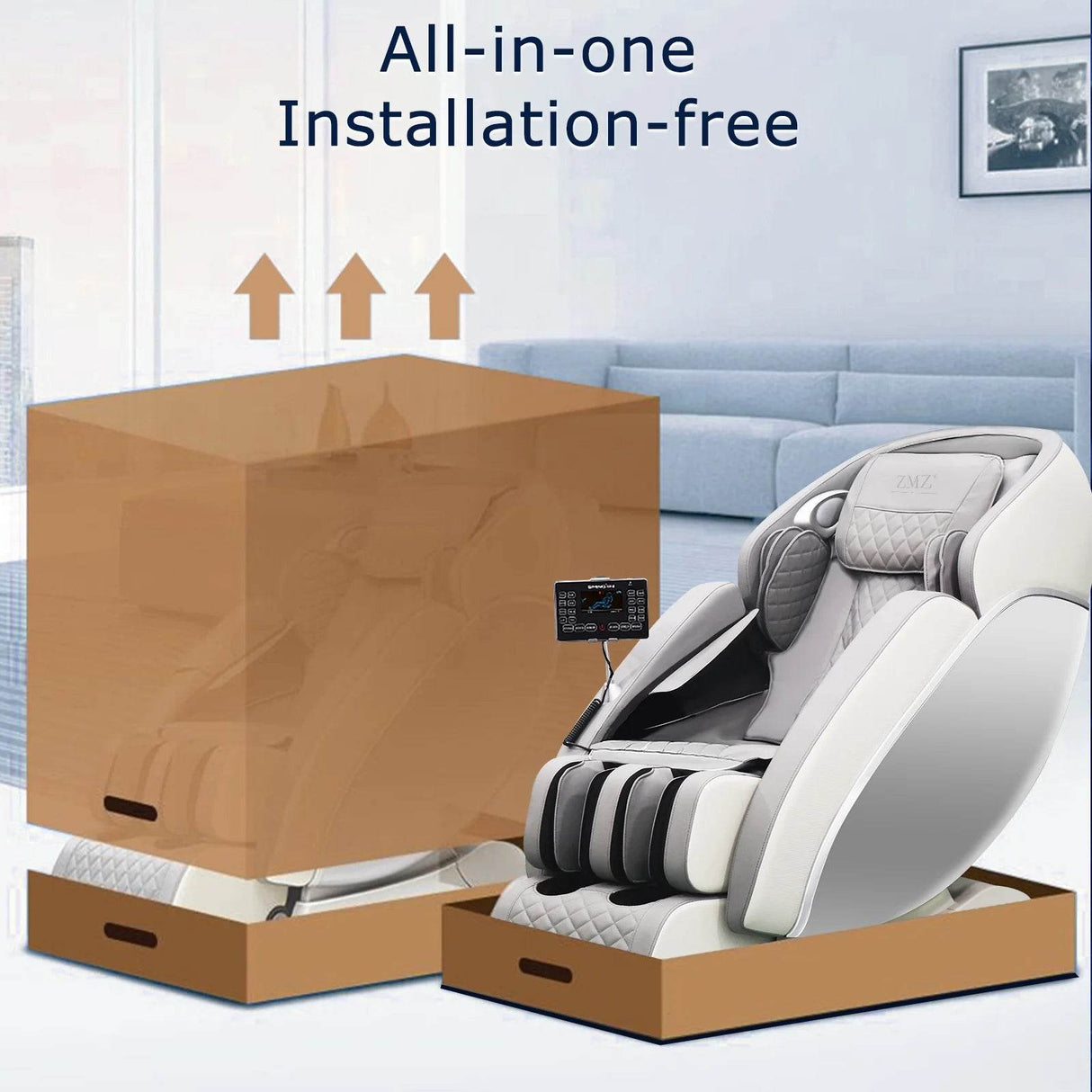 2025 Upgraded 4D Massage Chair Full Body Zero Gravity SL Track Shiatsu Stretching Relief, Back & Calf Heating, Install-Free