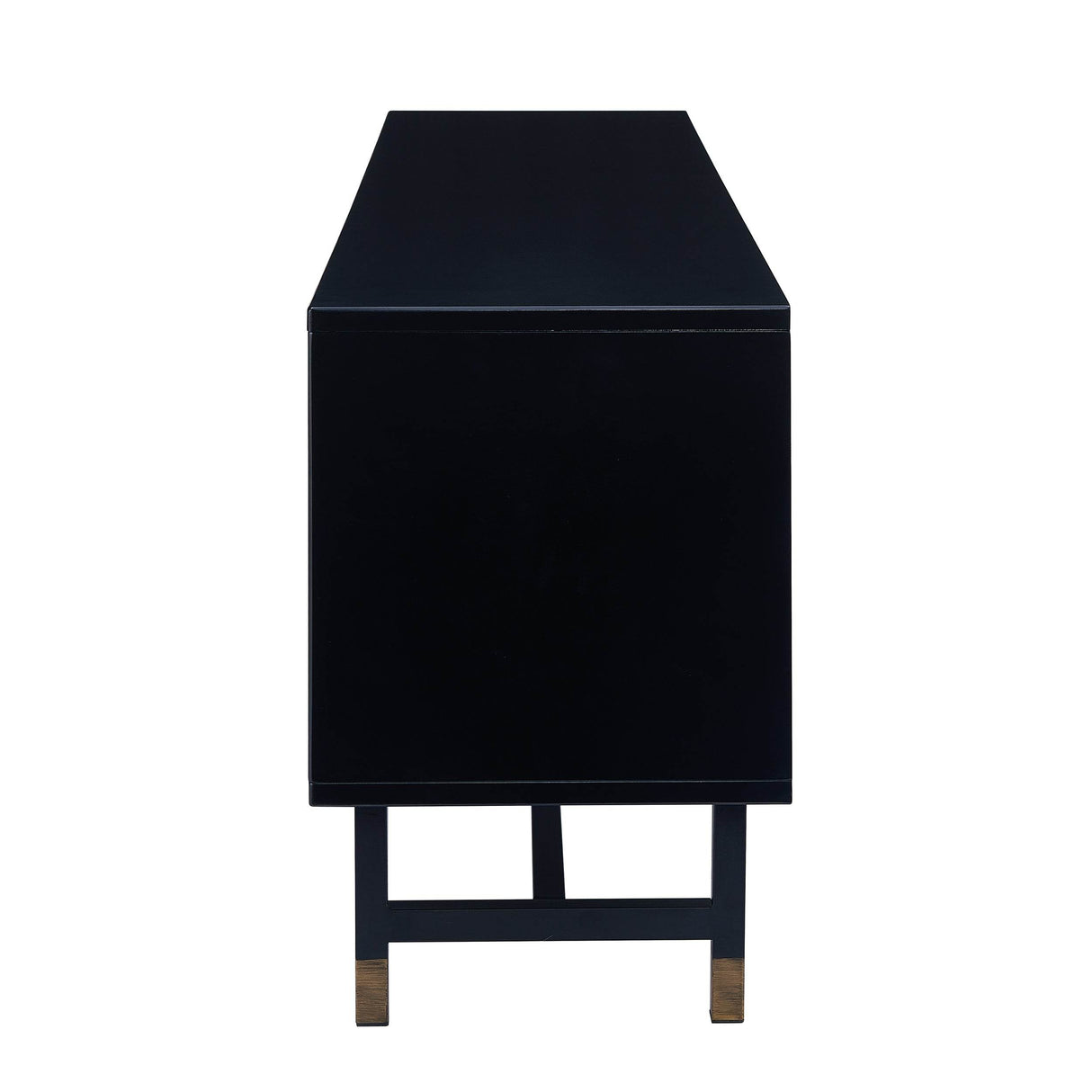 Midcentury Modern Black MDF Media Console Cabinet - Sleep Galleria