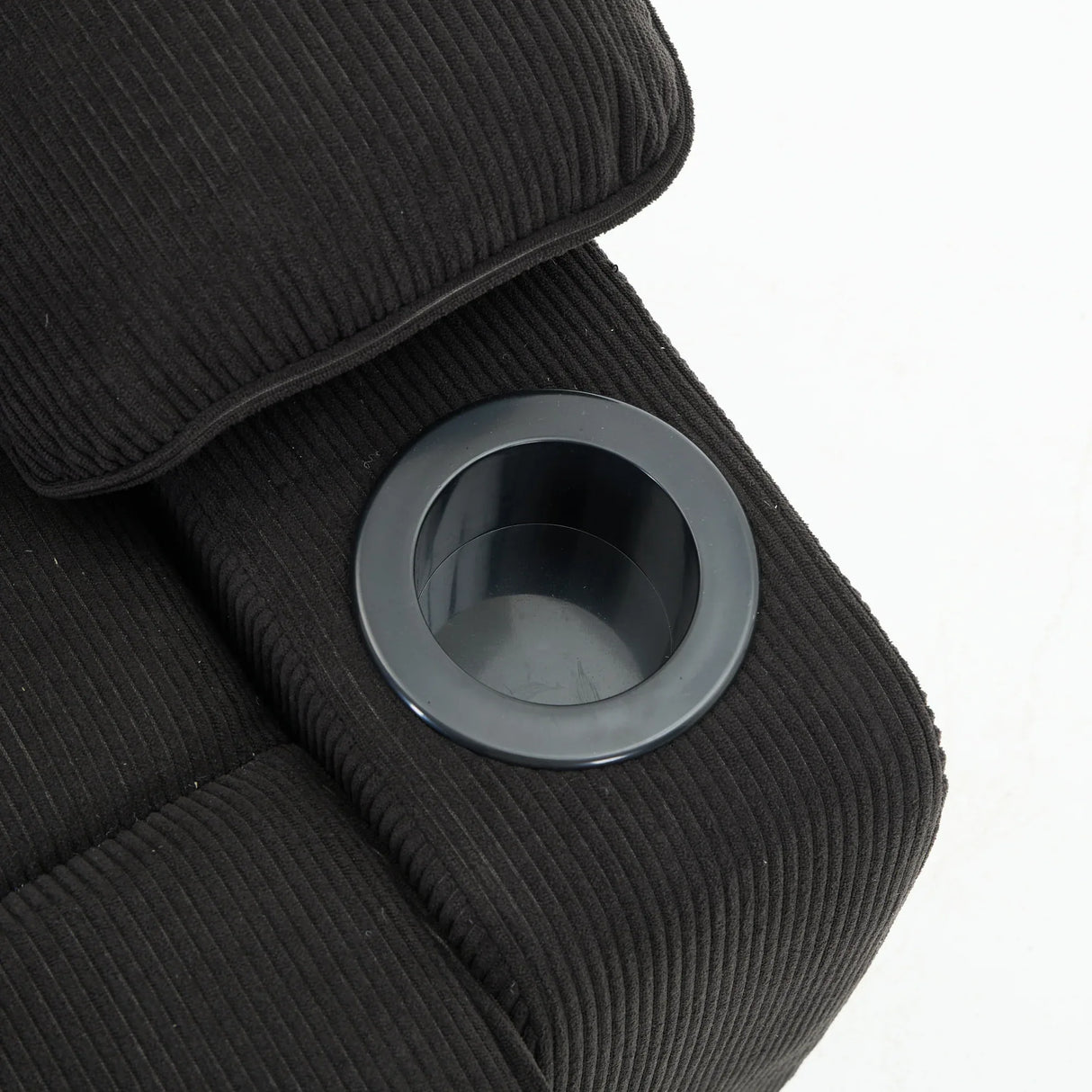 Medium-Firm Corduroy Remote-Controlled Heating Massage Recliner - Omega Lifestyles