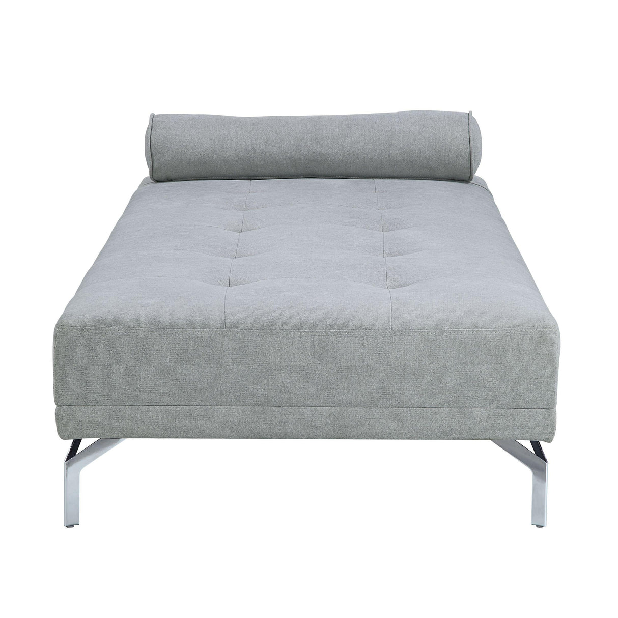 Gray Melange Velvet Plush Sofa Bed With Pillow - Omega Lifestyles