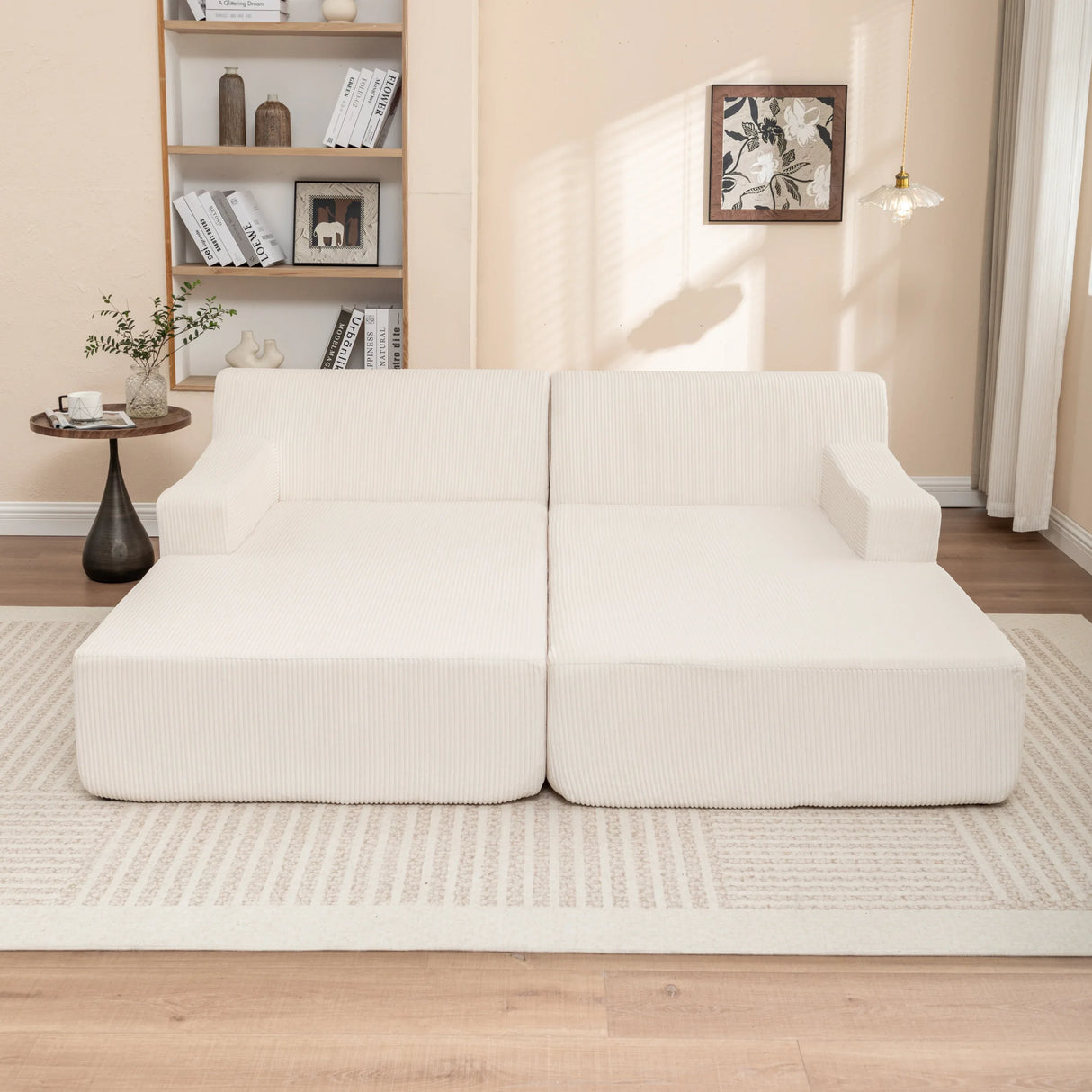 Corduroy Foam High-Density All-Foam Lounge Chair - Omega Lifestyles