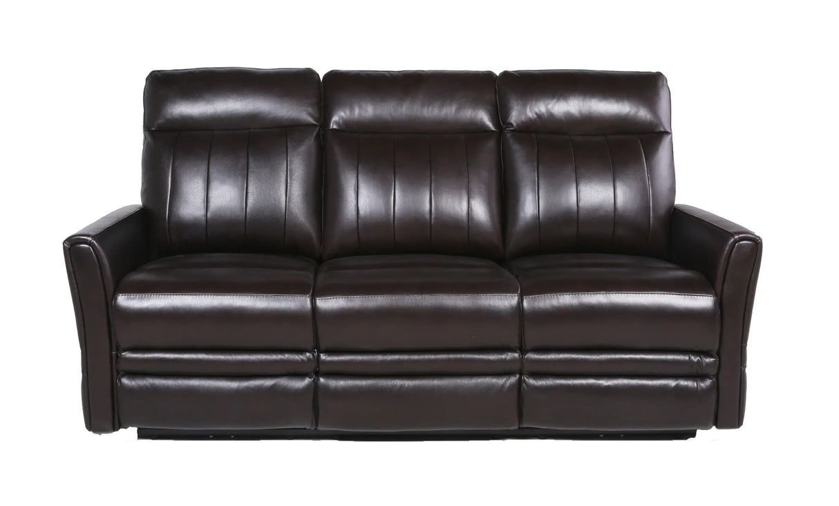Power Reclining Top-Grain Leather 3-Seat Sofa Recliner - Omega Lifestyles