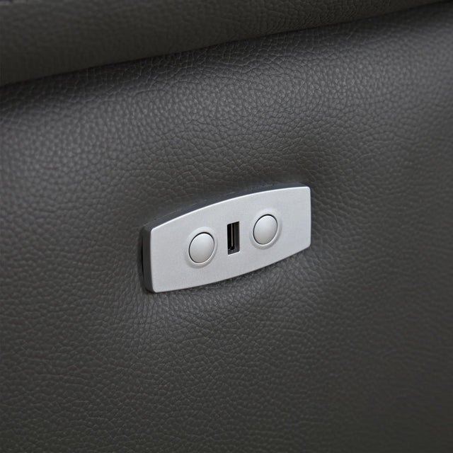 Electric Reclining Genuine Leather L-Shaped Chaise Sofa - Omega Lifestyles