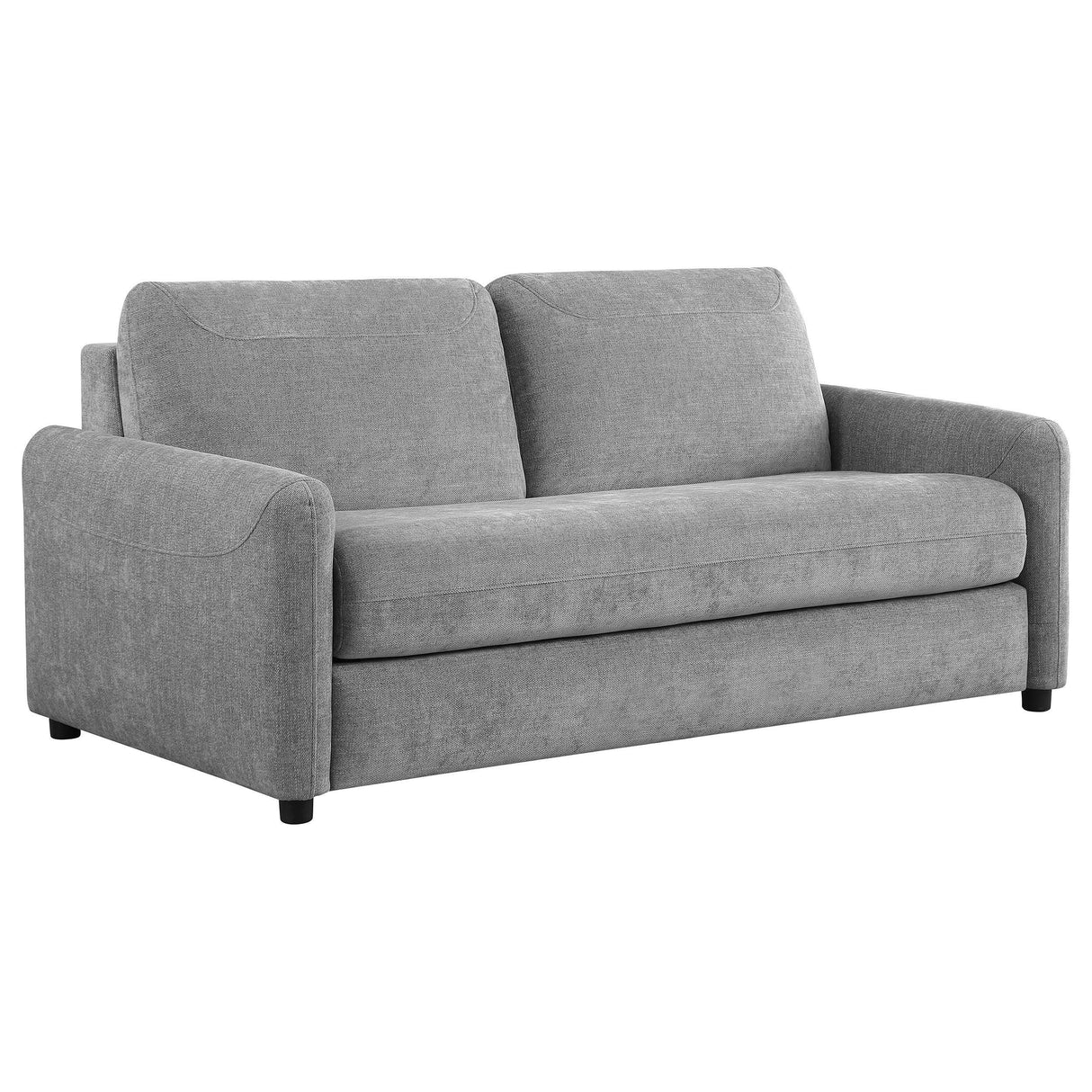 Grey Upholstered Queen Sleeper Sofa With Memory Foam Mattress - Omega Lifestyles