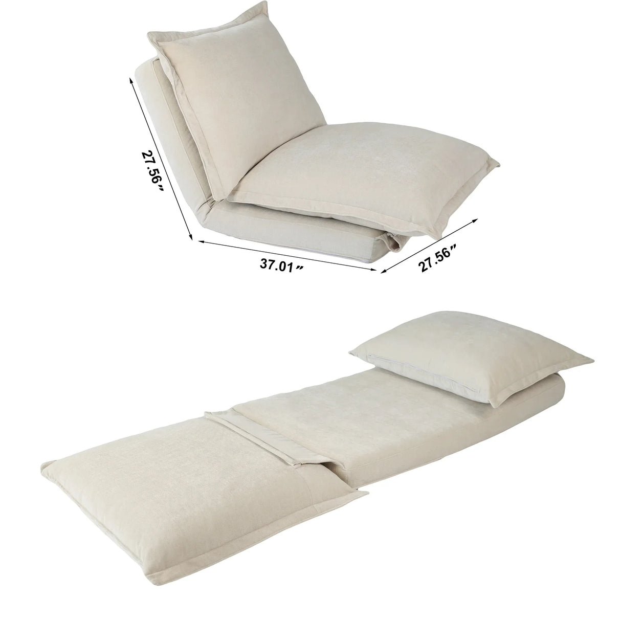 Convertible Floor Sofa Chair With Adjustable Backrest - Omega Lifestyles
