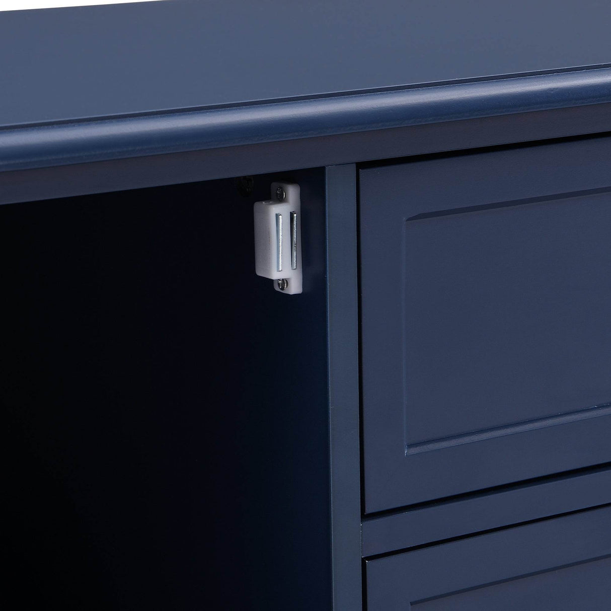 Modern Blue MDF TV Stand With Storage Cabinet - Sleep Galleria