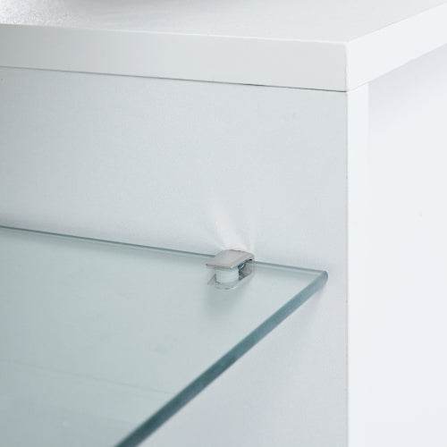 Modern White LED Backlit Particle Board TV Console - Sleep Galleria