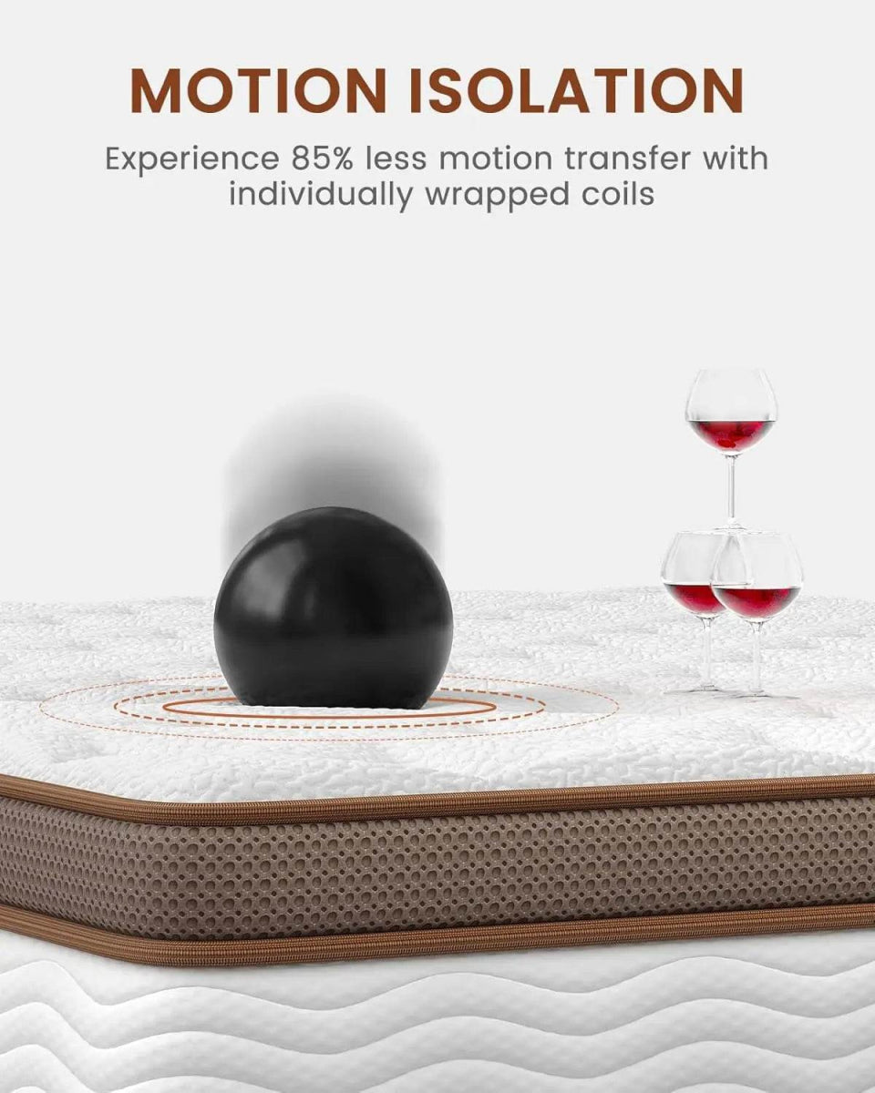 Medium 12-Inch Gel Memory Foam Hybrid Mattress - Sleep Galleria