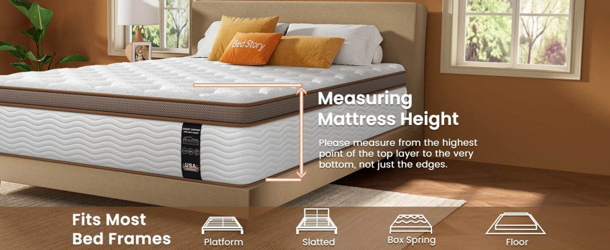 Medium 12-Inch Gel Memory Foam Hybrid Mattress - Sleep Galleria