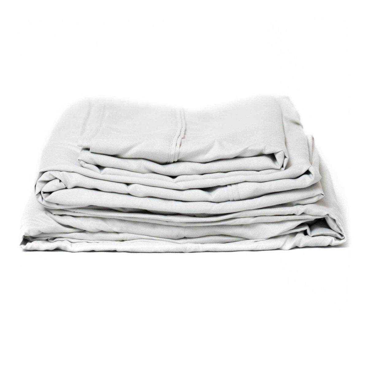 100% Rayon Bamboo Split Head Sheet Set Pewter - Sleep Galleria
