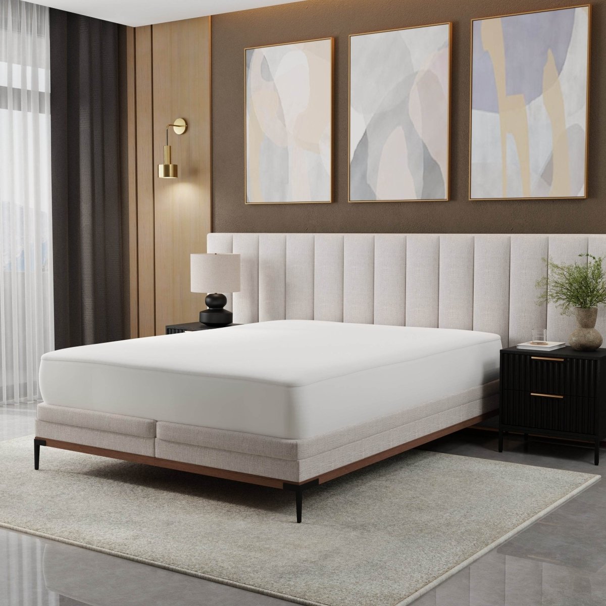 Full Mattress Protector Waterproof Breathable Polyester Cover - Sleep Galleria