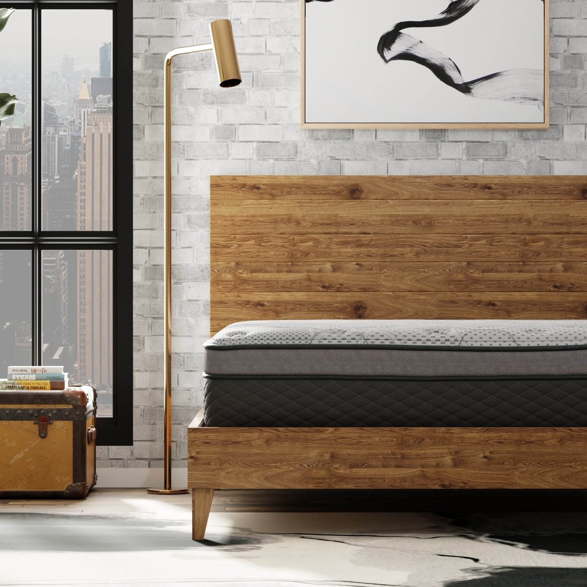 Medium 12-Inch Hybrid Pocket Coil Memory Foam Mattress - Sleep Galleria