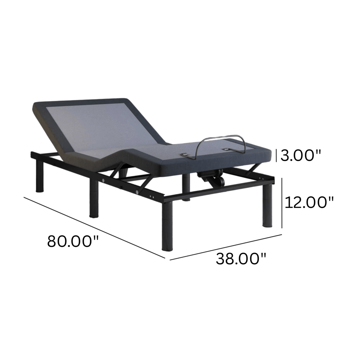 Twin XL Steel Wireless Remote Adjustable Bed Base - Sleep Galleria