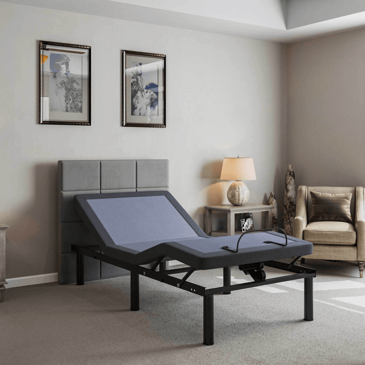 Twin XL Steel Wireless Remote Adjustable Bed Base - Sleep Galleria