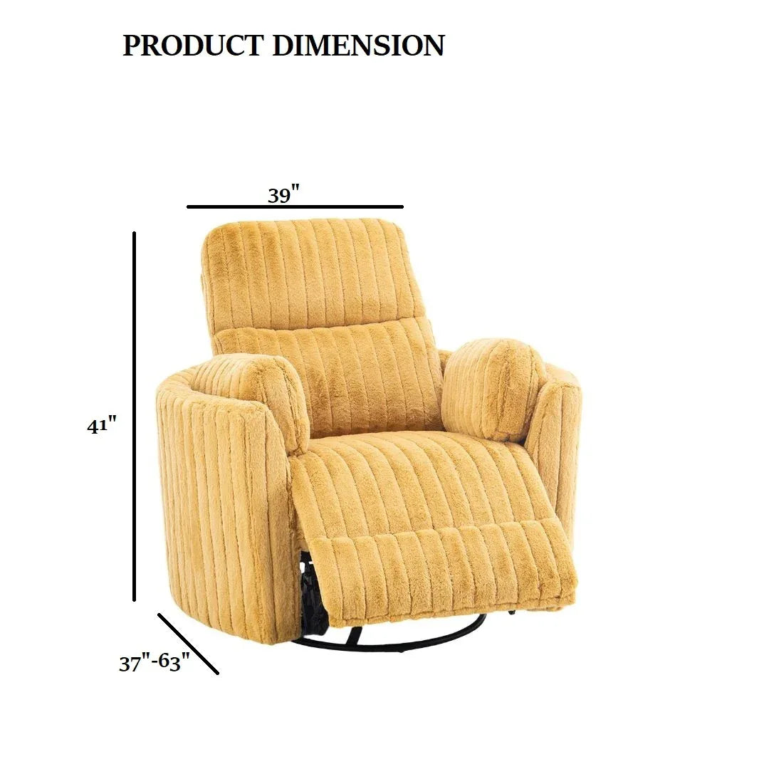 Contemporary Yellow Power Recliner Swivel Glider Chair - Omega Lifestyles