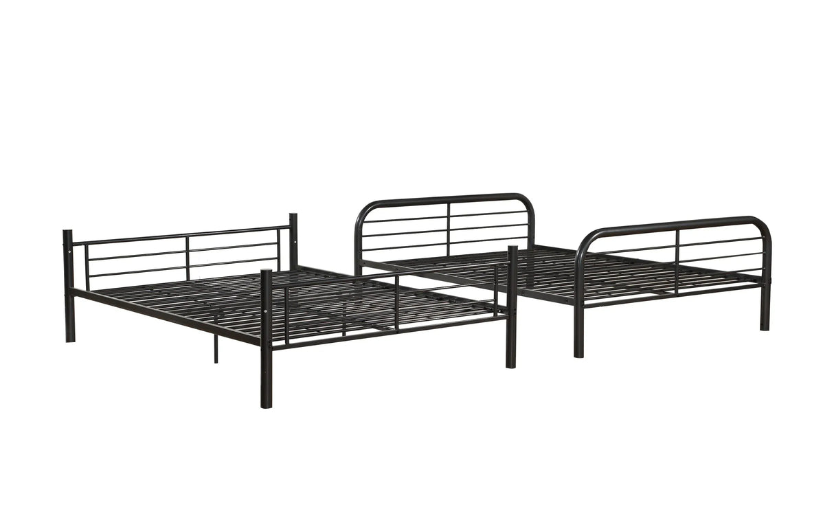 Gunmetal Full Over Full Metal Bunk Bed Frame - Omega Lifestyles