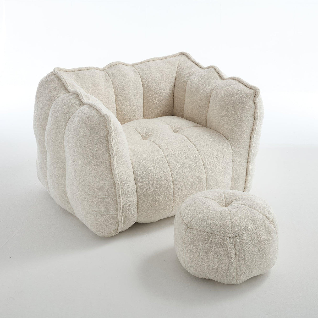Soft Chenille Bean Bag Chair With High Resilient Foam - Omega Lifestyles