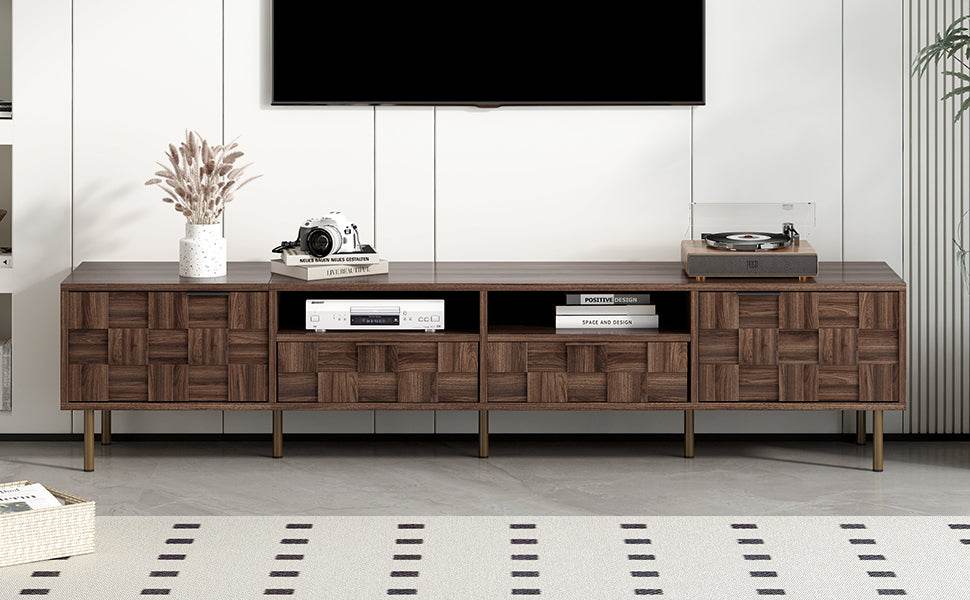 Mid Century Modern TV Stand With Storage Drawers - Sleep Galleria