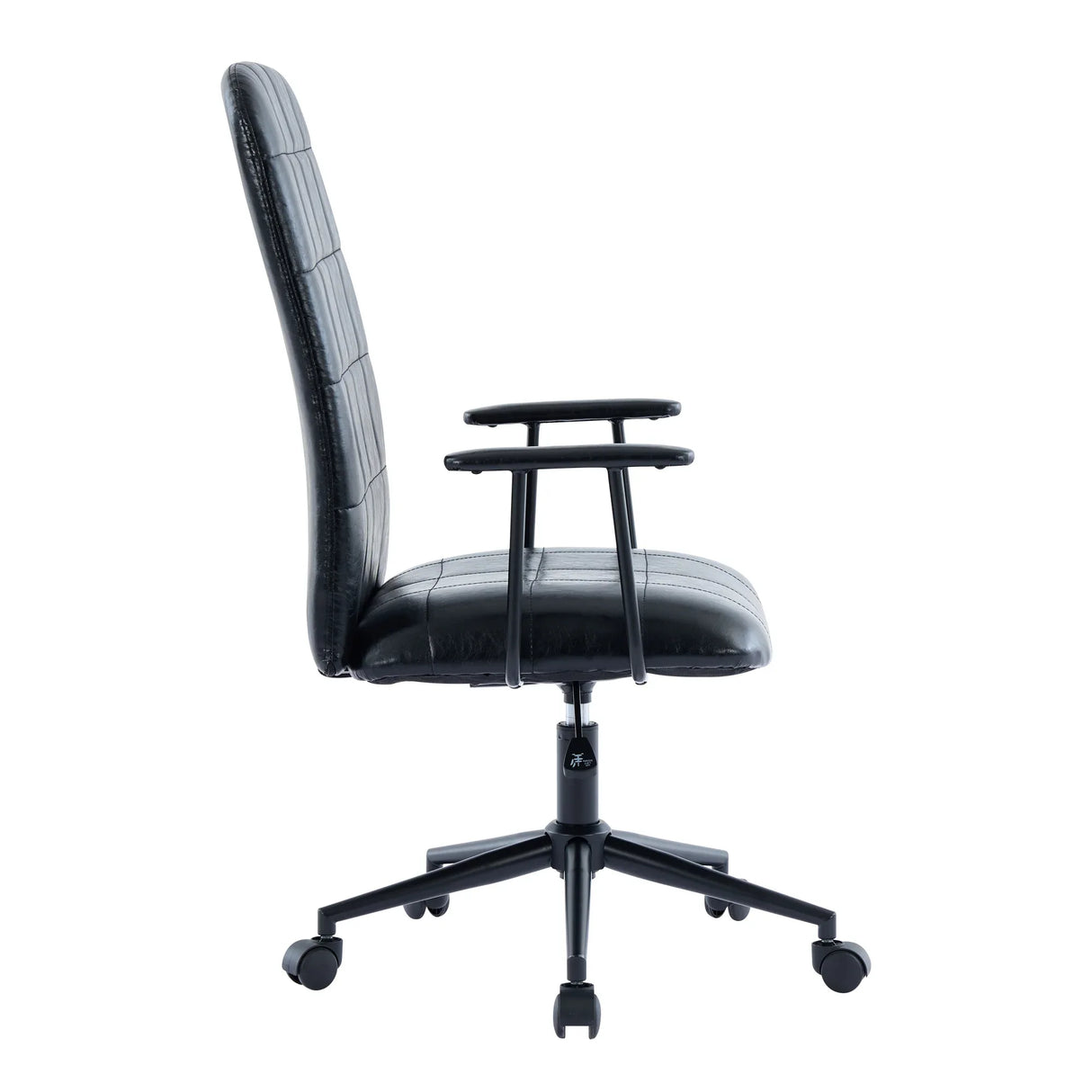 Antique Black PU Leather Adjustable Swivel Office Chair - Omega Lifestyles