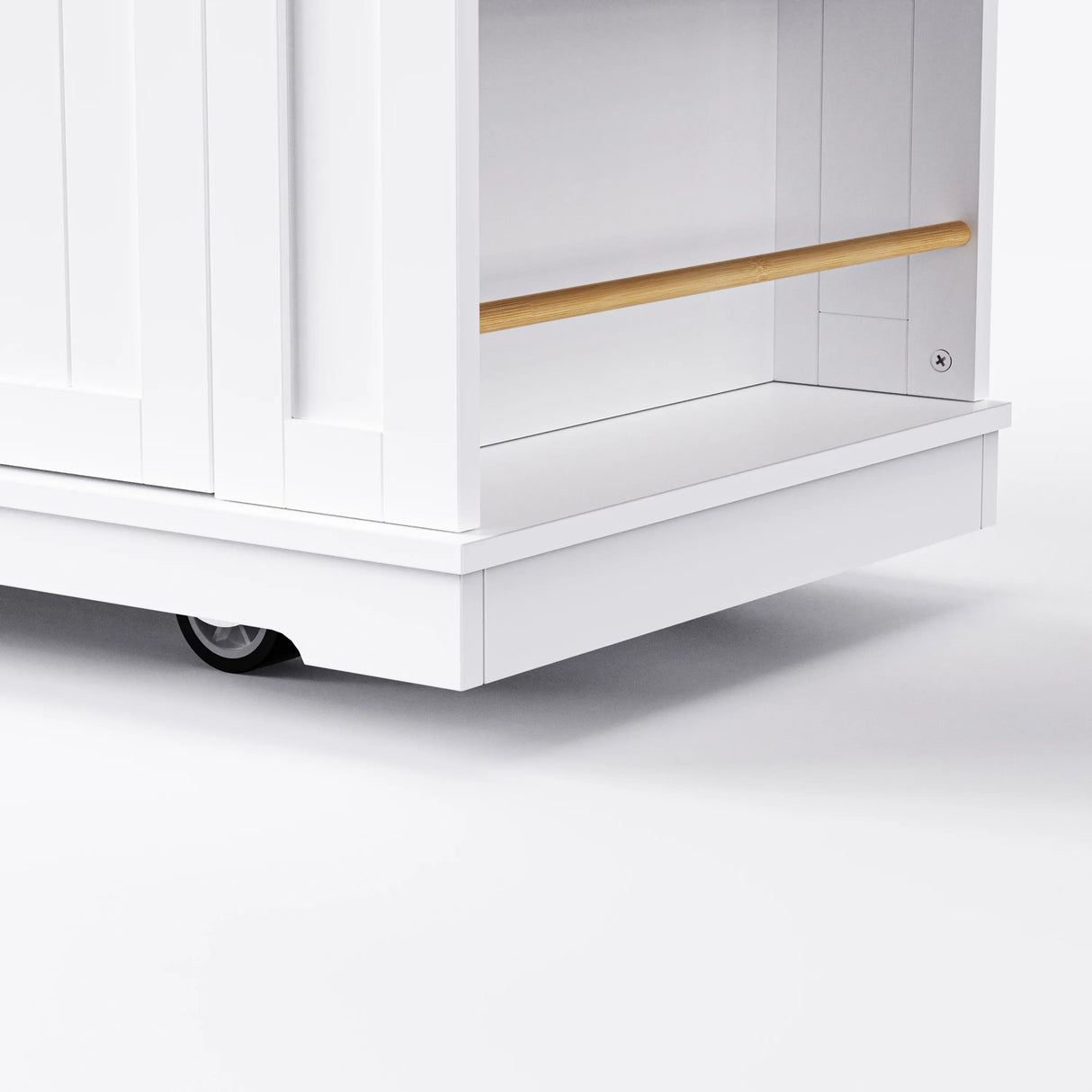 Rolling Kitchen Island Cart With Drop Leaf And Power Outlet - Omega Lifestyles