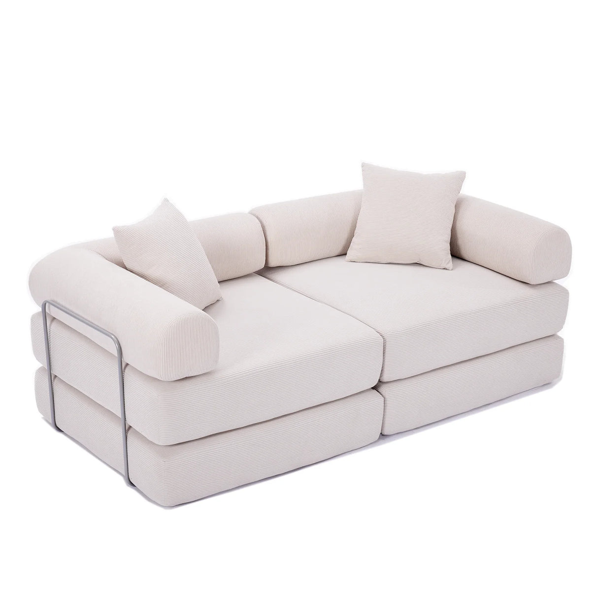 Modular Folding Corduroy Convertible Sofa Bed - Omega Lifestyles