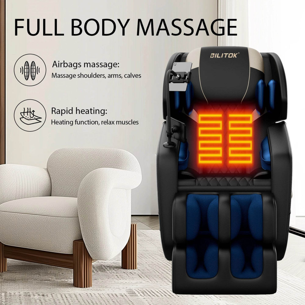 Zero Gravity Full-Body Air Compression Massage Chair - Omega Lifestyles