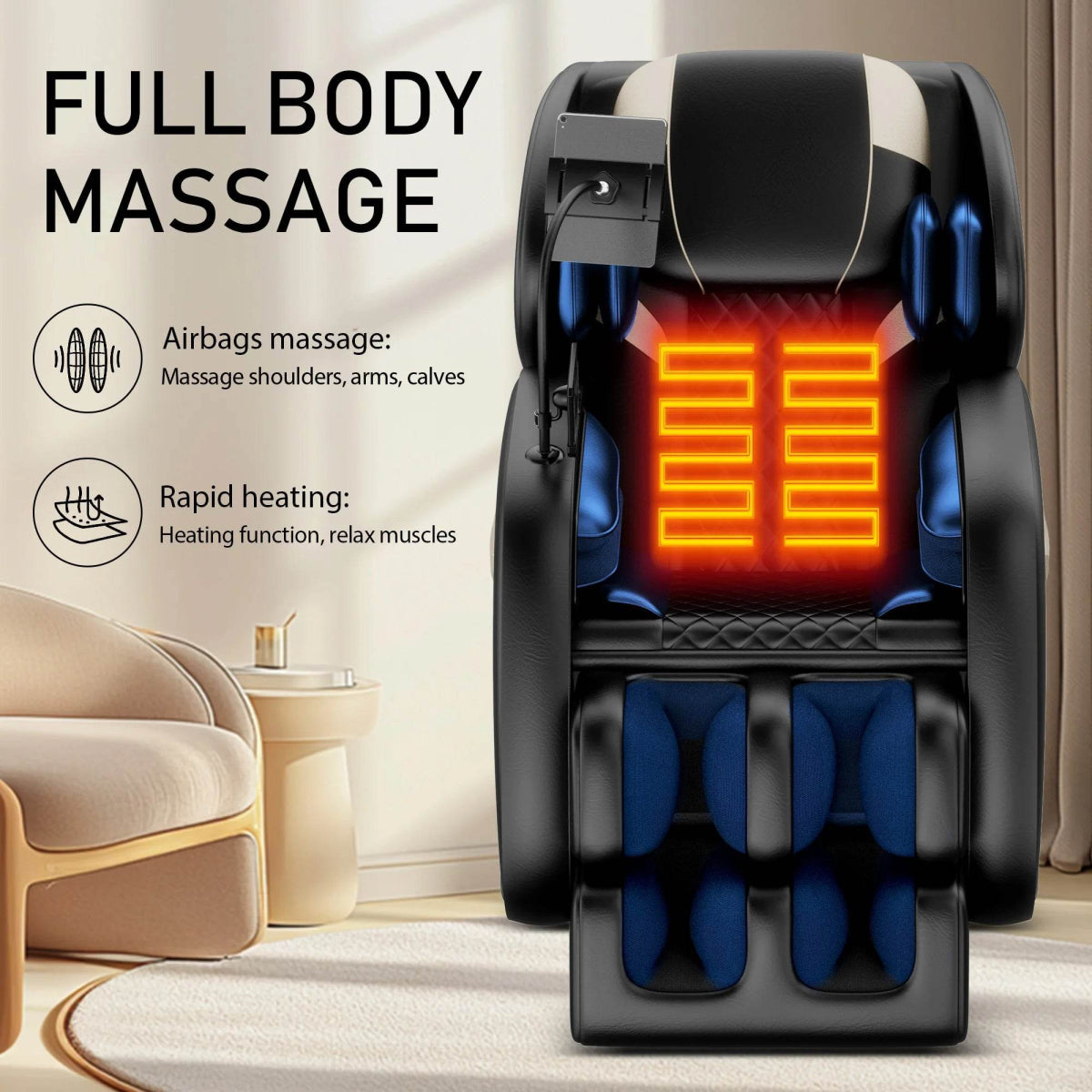 Zero Gravity Full Body Heated Airbag Massage Chair - Omega Lifestyles