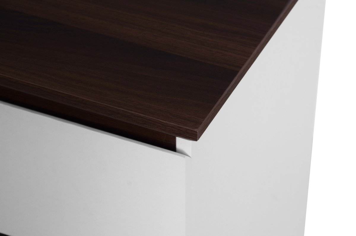 6-Drawer White Particle Board Storage Dresser Cabinet - Sleep Galleria