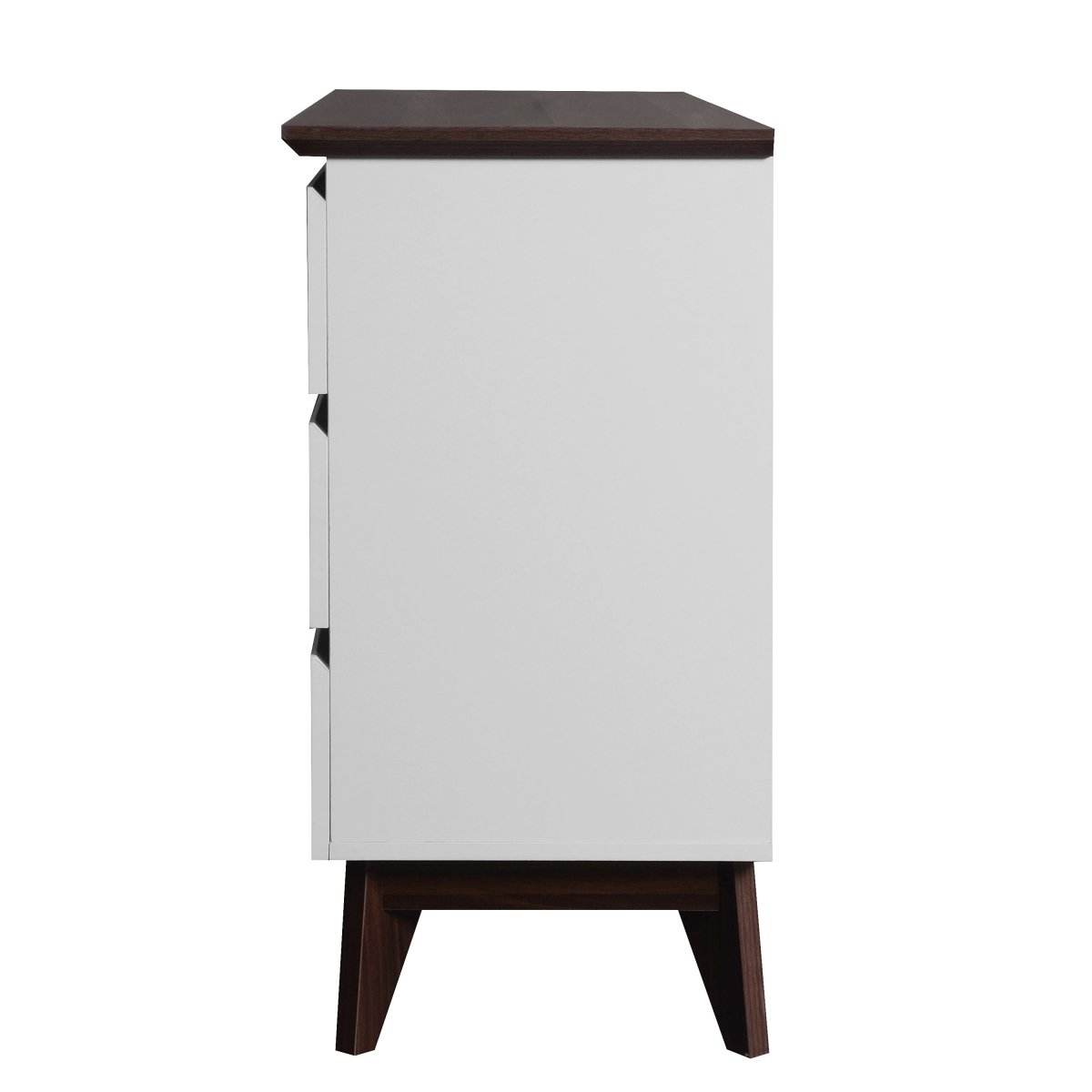 6-Drawer White Particle Board Storage Dresser Cabinet - Sleep Galleria