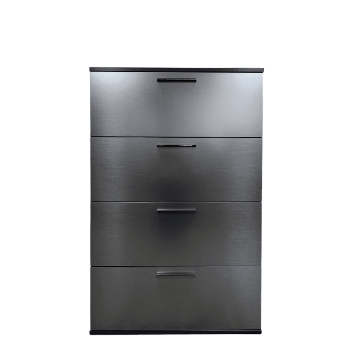 Contemporary Metallic Grey Wood Four - Drawer Chest - Blissora - Omega Lifestyles