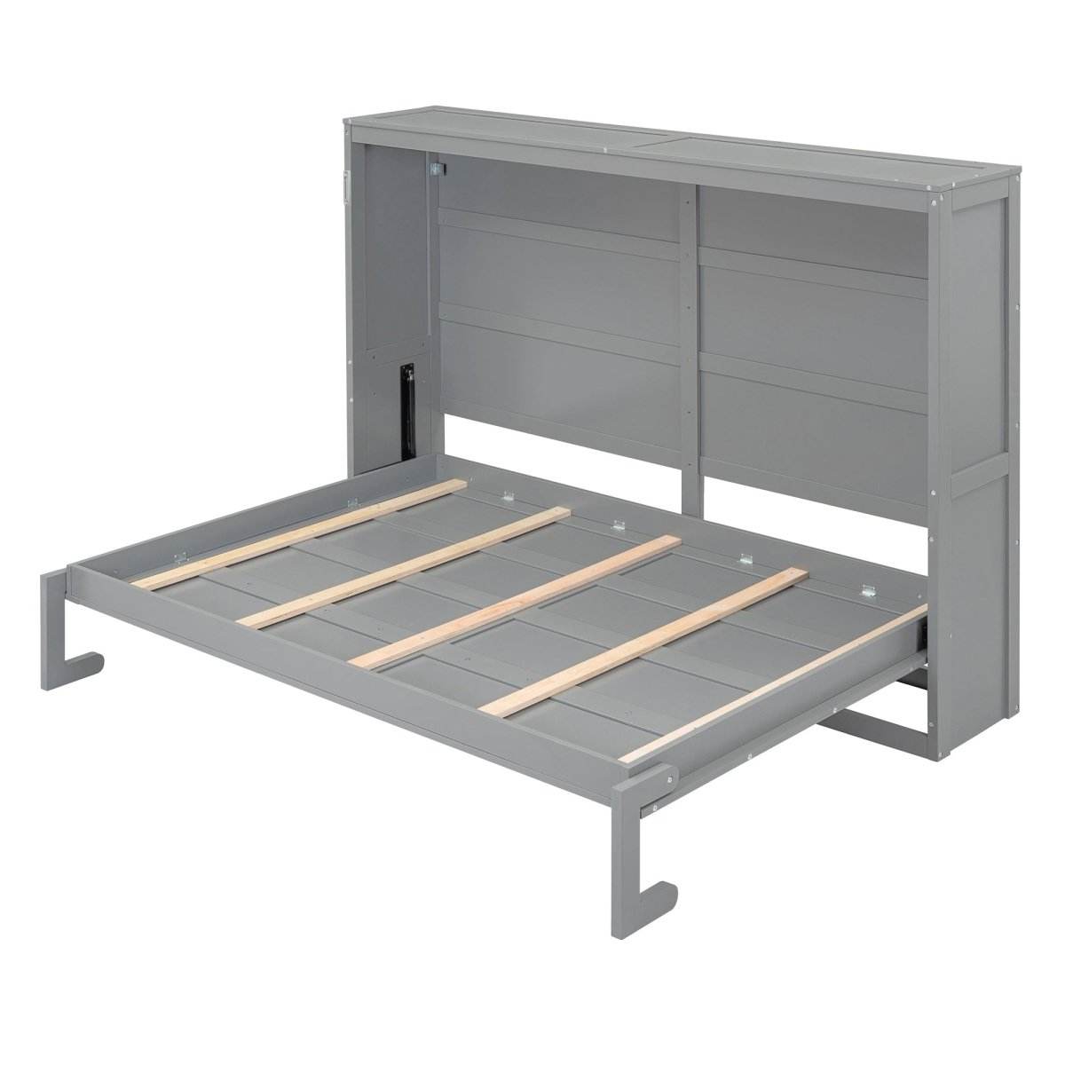 Full Size Gray Plywood Multi-Function Murphy Bed - Sleep Galleria